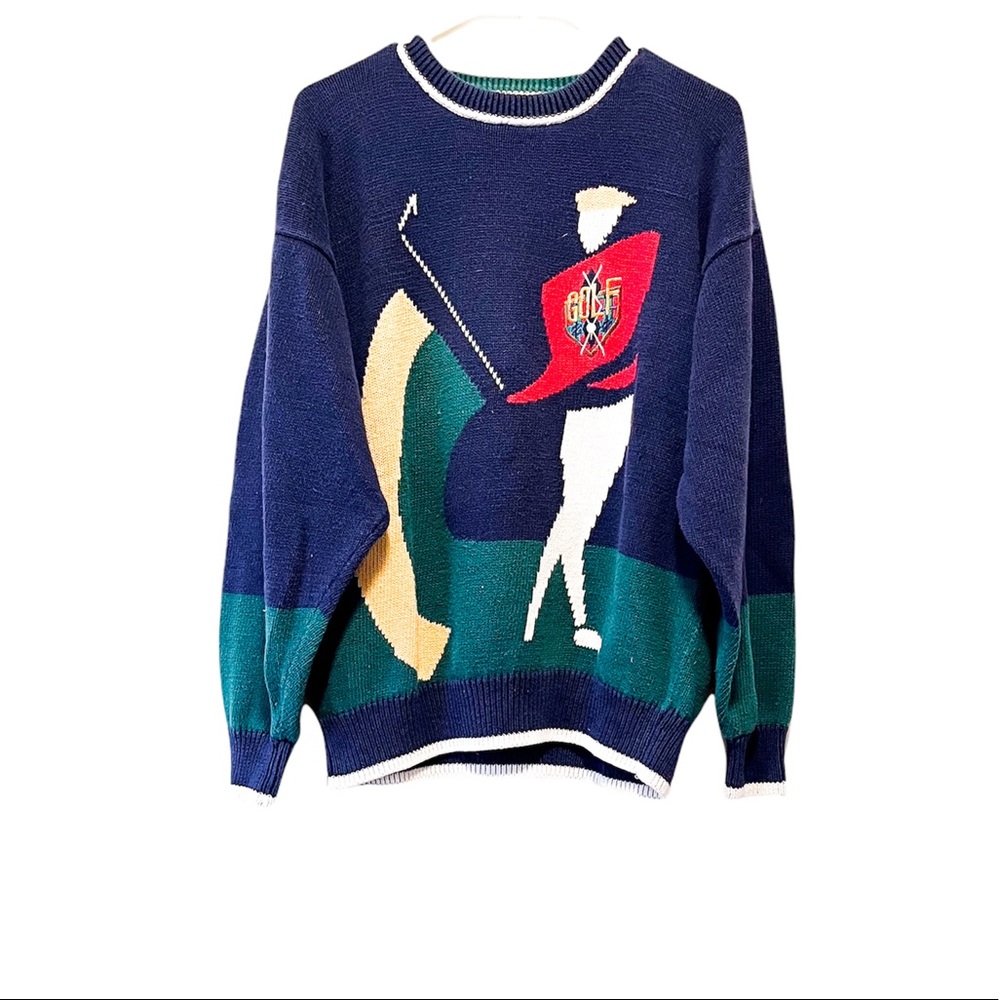 Vintage Par Four Golf Crew Neck Sweater X-Large